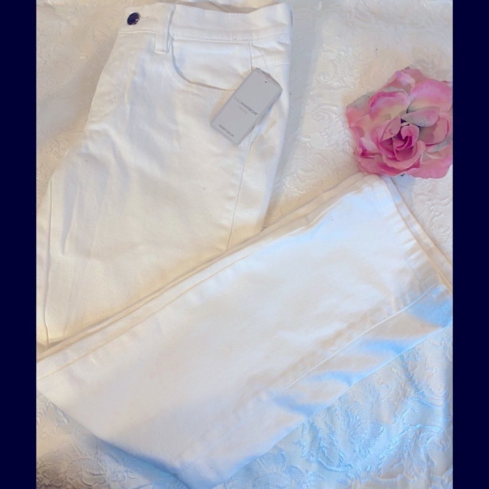 🛍 Sag Harbor Dress Denim Jeans pants Size:12 Stretch off white